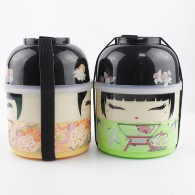 JapanBargain Japanese Geisha Doll Lunch Bento Boxes