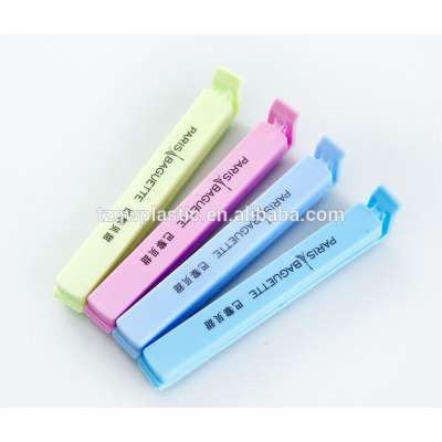 Customized imprint 10cm plastic bread food bag sealing clip