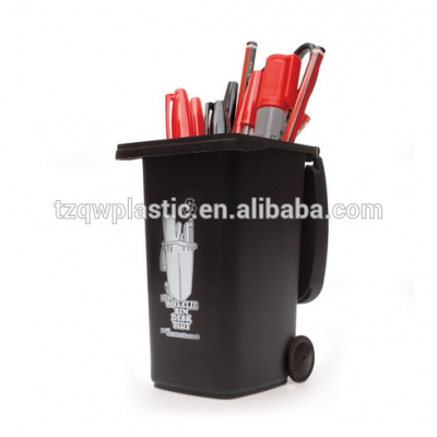 Pen holder Wheelie Bin Desk Tidy, Black (USLUKWHB)