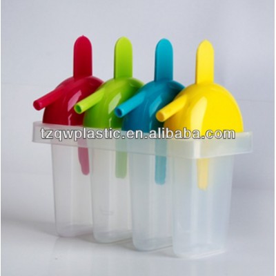 4pcs plastic ice lolly mould,customize for sale