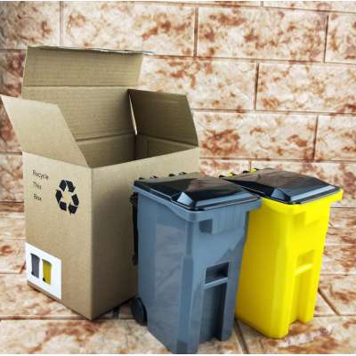 Office Supplies Mini Curbside Trash and Recycle Can Set Pencil Cup Holder