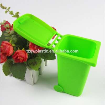 Green Plastic Desk Wheelie Bin,Car Pen Holder,desk tidy