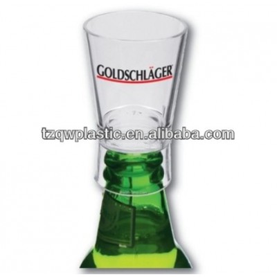 Bottle top plastic shot glass,capacity for 1.5OZ