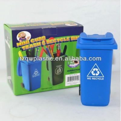 Plastic Mini Desk Wheelie Bin,Pen Holder,desk tidy