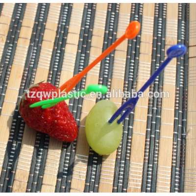 Mini Plastic cake fork,fruit fork,made of plastic PS