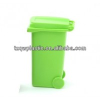 Fancy promotional Plastic Mini Desk Wheelie Bin,Pen Holder,desk tidy