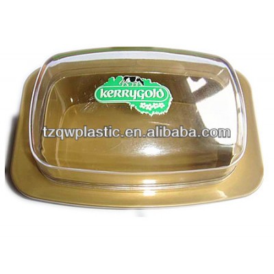 Transparent plastic butter dish.butter box