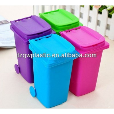 Wheelie bin Shape Plastic Mini Desk Pen Holder,waste bin