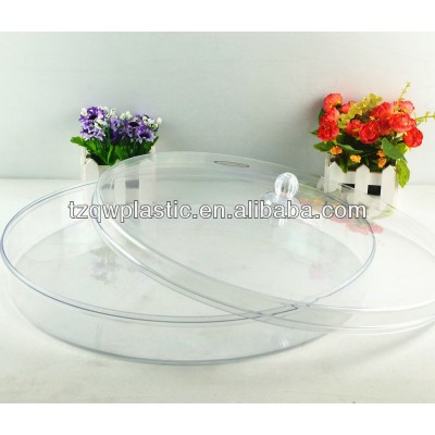 Round plastic cake container with lids,made of plastic PS