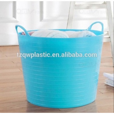 Plastic flexible garden storage bucket,PE laundry basket